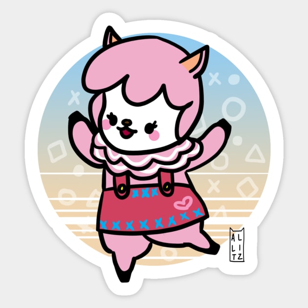 Llama Reese [ACNL] Sticker by allitz